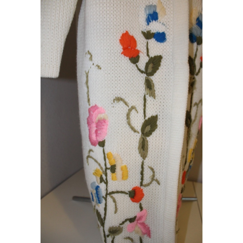VTG  lrg Phoenix Tokyo long Cardigan cottage core grandma core knit‎ - Picture 4 of 11